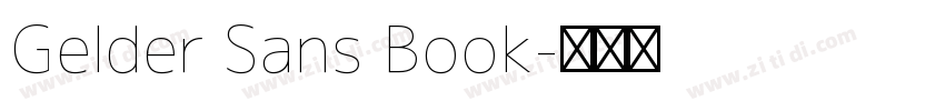 Gelder Sans Book字体转换